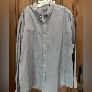 Men’s IZOD Premium Essentials Long-Sleeved Button-Down Shirt - XXL - EUC